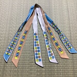 Vintage Pure Silk “TRI-TIE” Made in Japan Neck Tie Hair Tie Bag Tie Hair Ribbon